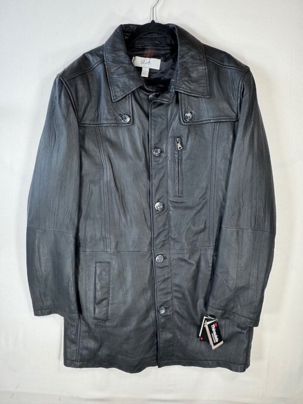 Blink Leather Car Coat Black NWT L Thinsulate Winter Jacket Removable  Lining